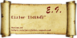 Eizler Ildikó névjegykártya